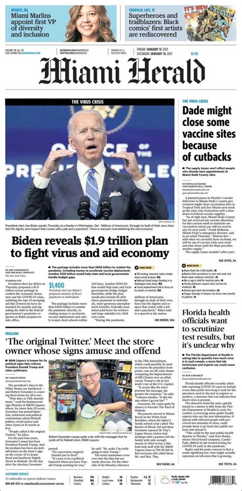 Miami herald newspaper - Mar 7, 2024 · March 6, 2024, 7:56 PM. Read Miami and Florida politics news including updates on mayor Ron DeSantis, city commissioners, Tallahassee legislature, Congress and foreign policy. 